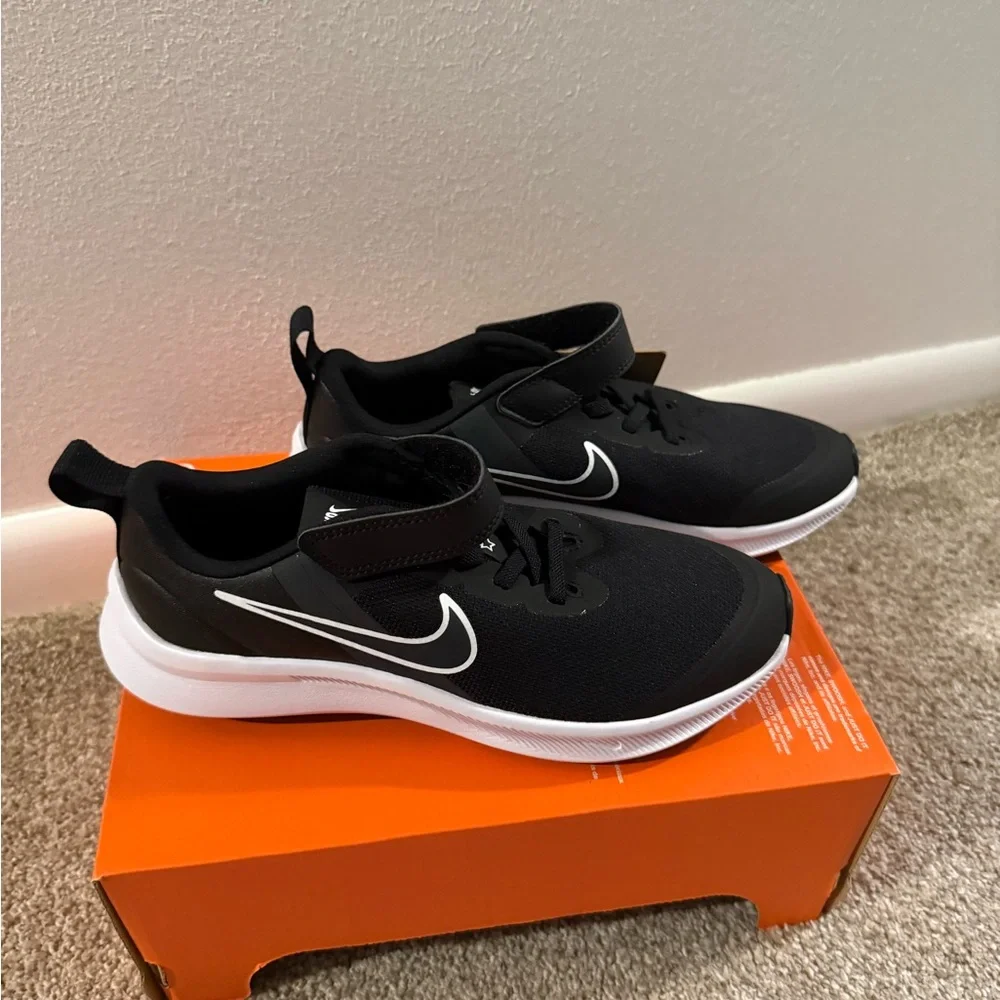 Nike Kids' Black and White Athletic Shoes
